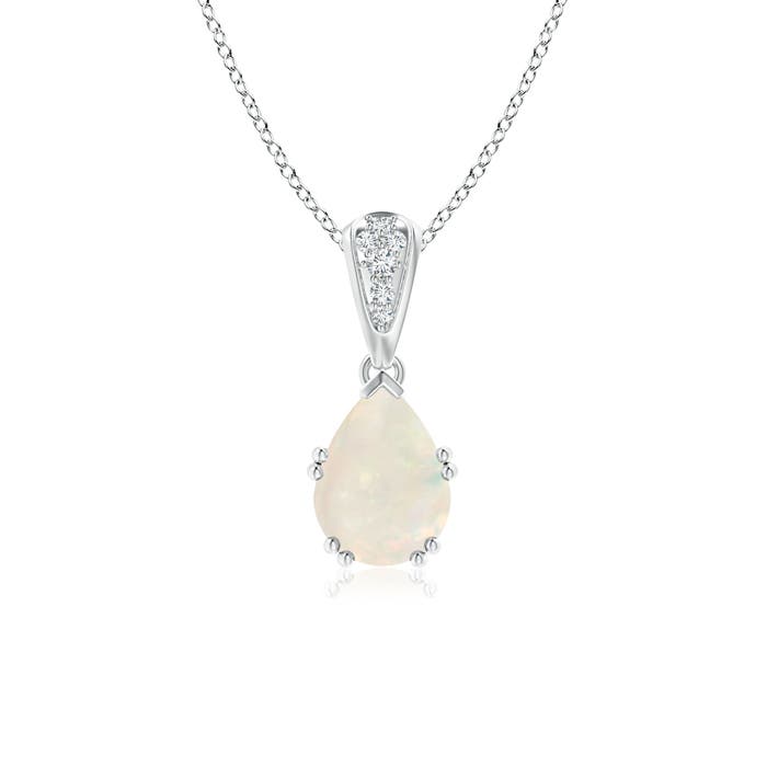 A - Opal / 0.85 CT / 14 KT White Gold