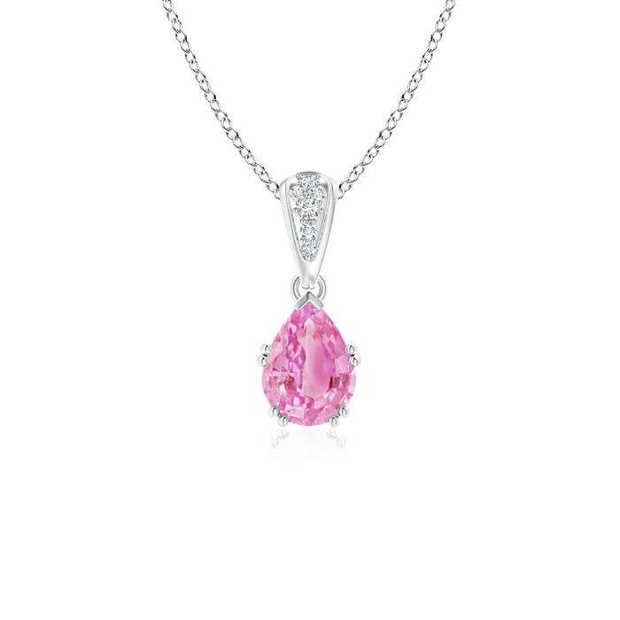 A - Pink Sapphire / 0.85 CT / 14 KT White Gold