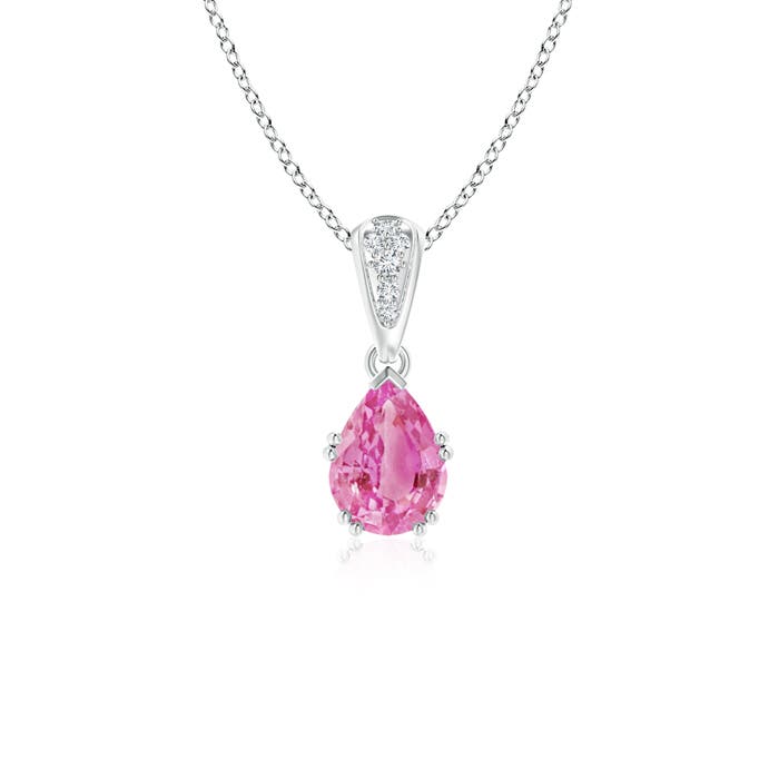 AA - Pink Sapphire / 0.85 CT / 14 KT White Gold