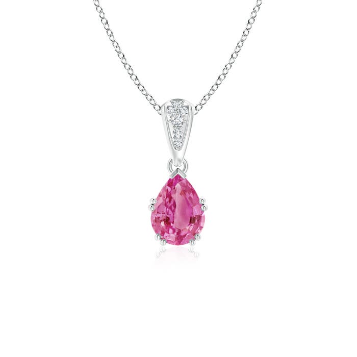 AAA - Pink Sapphire / 0.85 CT / 14 KT White Gold