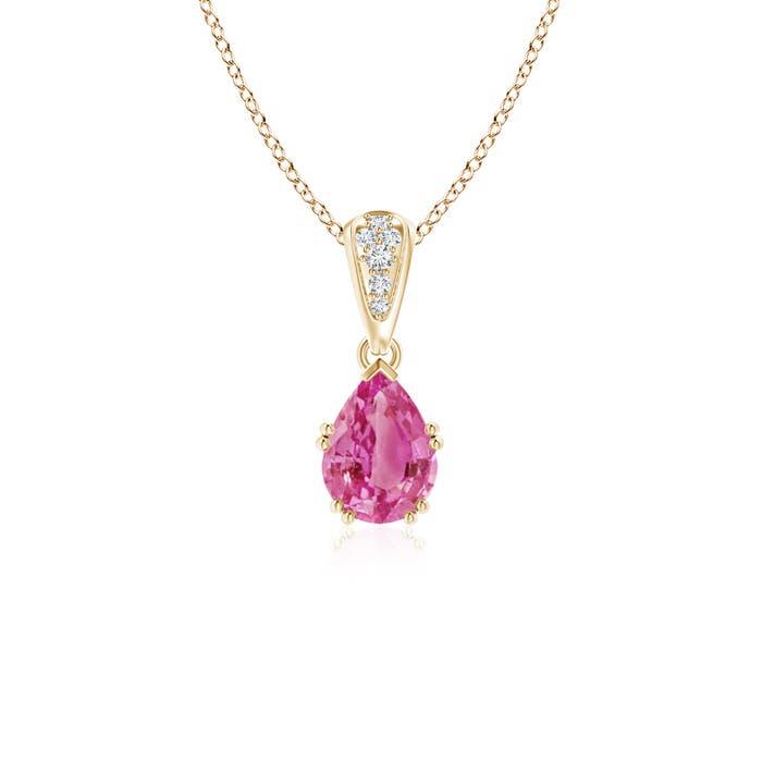 AAA - Pink Sapphire / 0.85 CT / 14 KT Yellow Gold