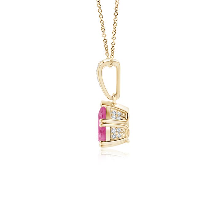 AAA - Pink Sapphire / 0.85 CT / 14 KT Yellow Gold