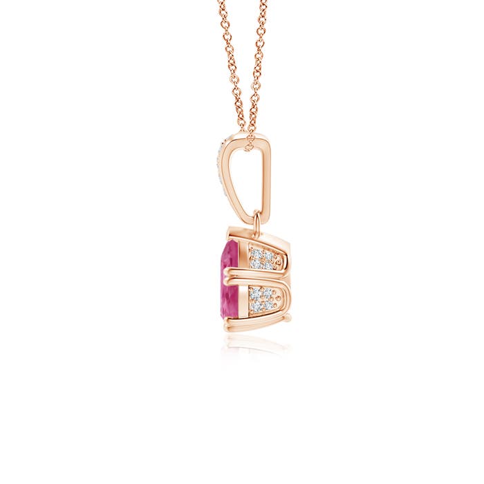 AAAA - Pink Sapphire / 0.85 CT / 14 KT Rose Gold