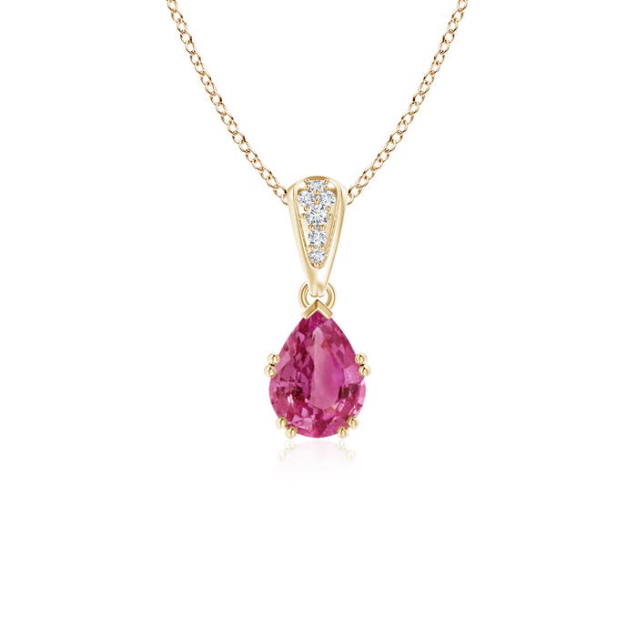 AAAA - Pink Sapphire / 0.85 CT / 14 KT Yellow Gold