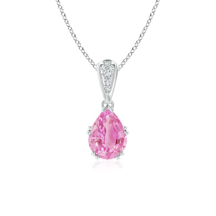 A - Pink Sapphire / 1.4 CT / 14 KT White Gold