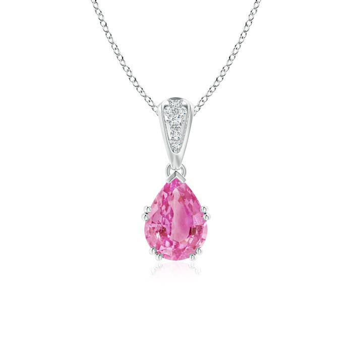 AA - Pink Sapphire / 1.4 CT / 14 KT White Gold