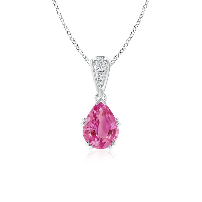 AAA - Pink Sapphire / 1.4 CT / 14 KT White Gold