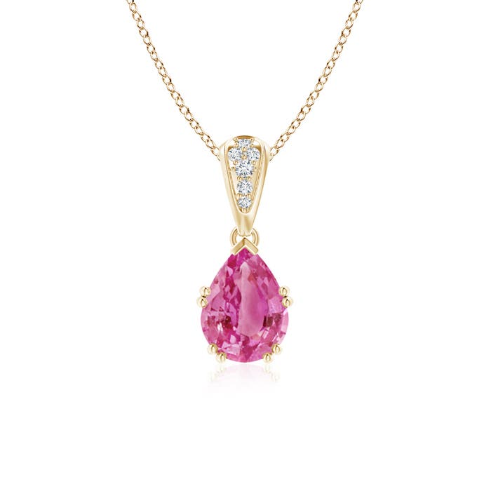 AAA - Pink Sapphire / 1.4 CT / 14 KT Yellow Gold