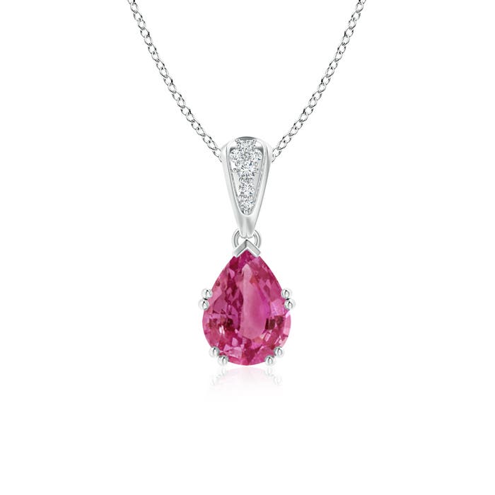 AAAA - Pink Sapphire / 1.4 CT / 14 KT White Gold