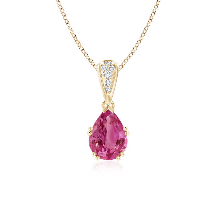 AAAA - Pink Sapphire / 1.4 CT / 14 KT Yellow Gold