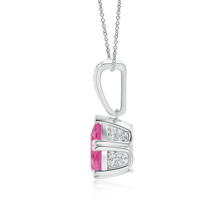 AAA - Pink Sapphire / 2.16 CT / 14 KT White Gold