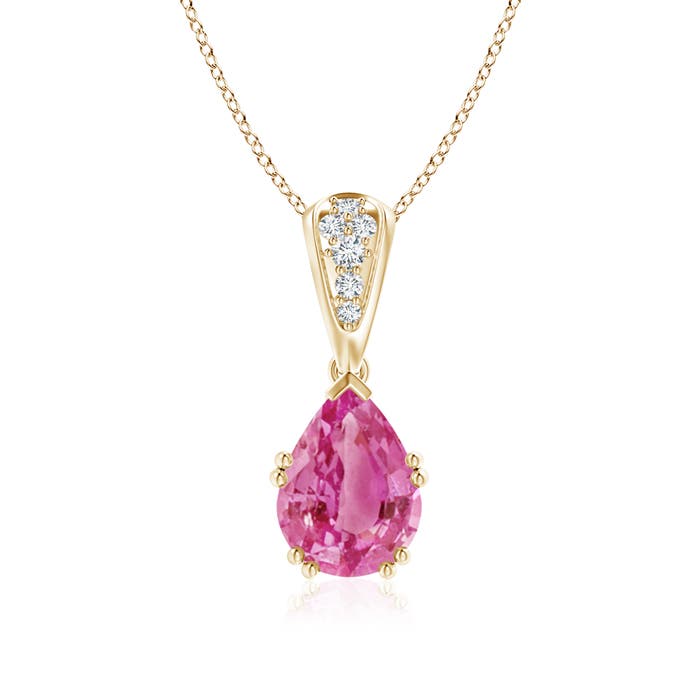 AAA - Pink Sapphire / 2.16 CT / 14 KT Yellow Gold