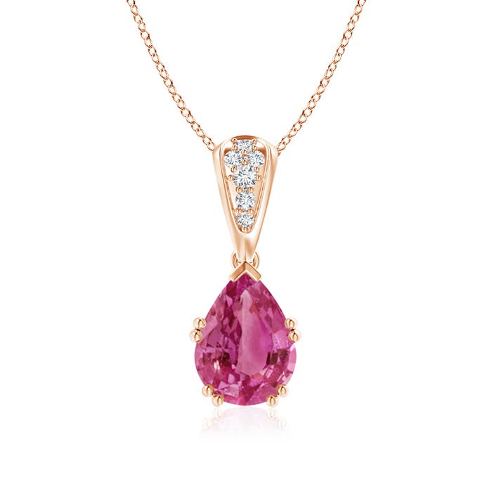 AAAA - Pink Sapphire / 2.16 CT / 14 KT Rose Gold