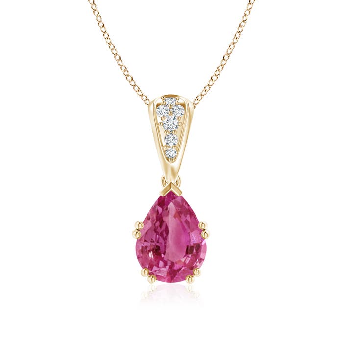 AAAA - Pink Sapphire / 2.16 CT / 14 KT Yellow Gold