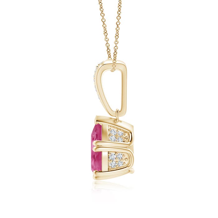 AAAA - Pink Sapphire / 2.16 CT / 14 KT Yellow Gold