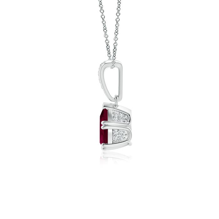 A - Ruby / 0.9 CT / 14 KT White Gold