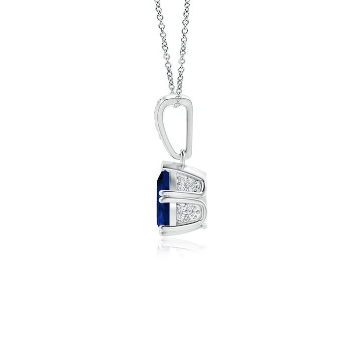 AA - Blue Sapphire / 0.85 CT / 14 KT White Gold