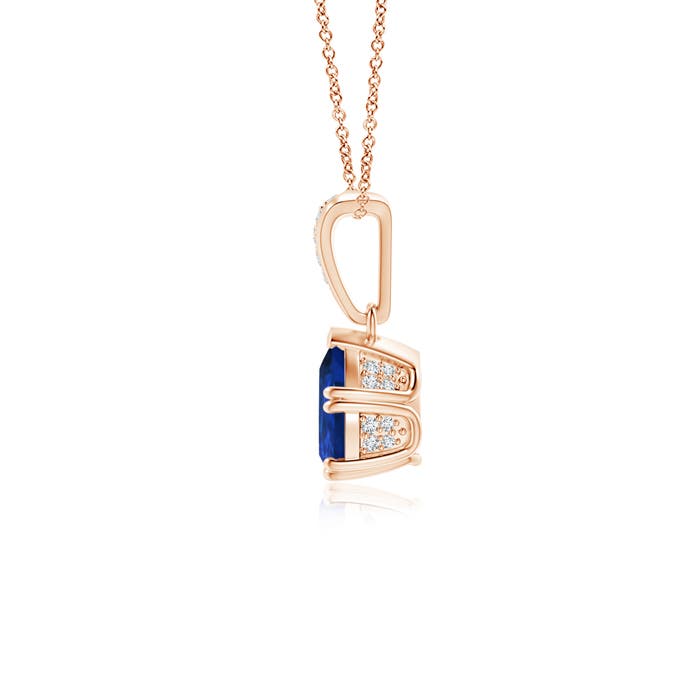 AAA - Blue Sapphire / 0.85 CT / 14 KT Rose Gold