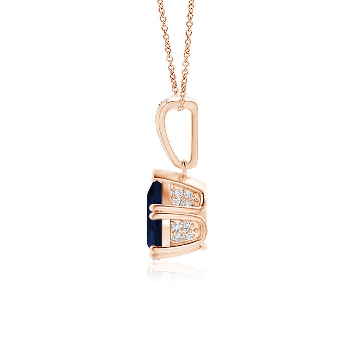 A - Blue Sapphire / 1.3 CT / 14 KT Rose Gold