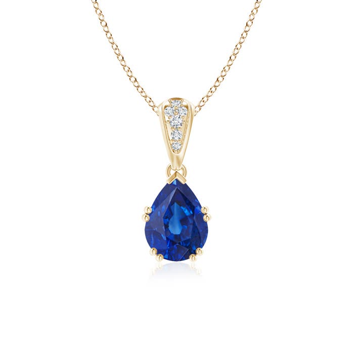 AAA - Blue Sapphire / 1.3 CT / 14 KT Yellow Gold