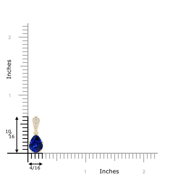 AAAA - Blue Sapphire / 1.3 CT / 14 KT Yellow Gold