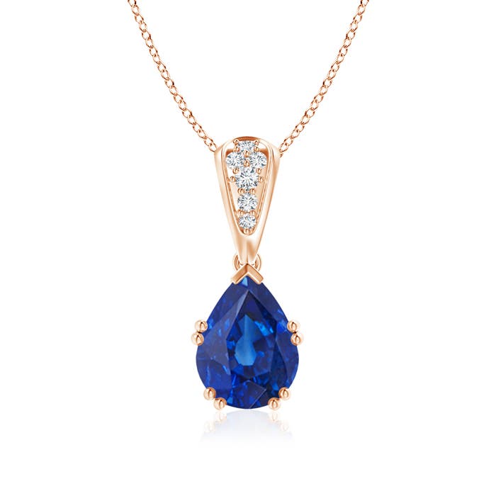 AAA - Blue Sapphire / 2.01 CT / 14 KT Rose Gold