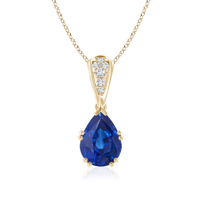 AAA - Blue Sapphire / 2.01 CT / 14 KT Yellow Gold