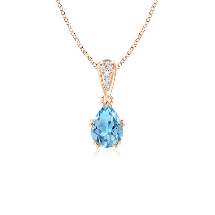 A - Swiss Blue Topaz / 0.9 CT / 14 KT Rose Gold