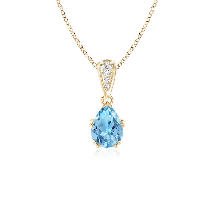 A - Swiss Blue Topaz / 0.9 CT / 14 KT Yellow Gold