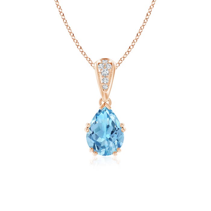 A - Swiss Blue Topaz / 1.7 CT / 14 KT Rose Gold