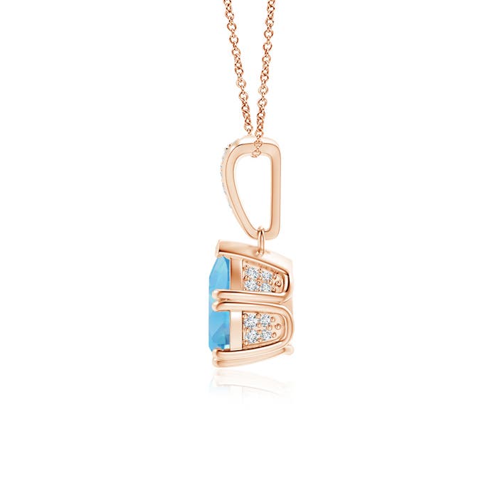 A - Swiss Blue Topaz / 1.7 CT / 14 KT Rose Gold