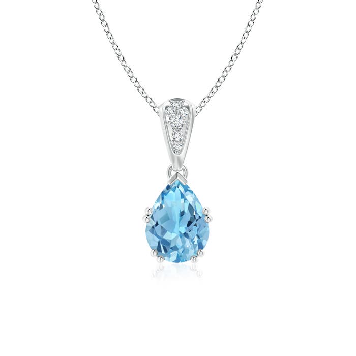 A - Swiss Blue Topaz / 1.7 CT / 14 KT White Gold