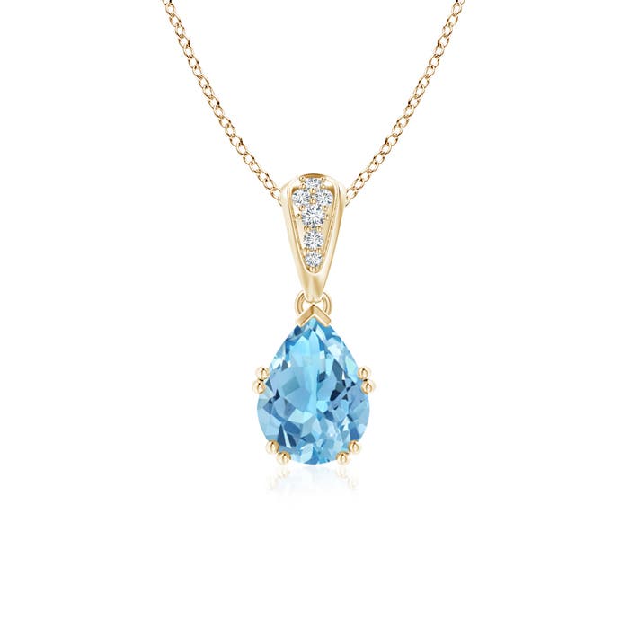 A - Swiss Blue Topaz / 1.7 CT / 14 KT Yellow Gold