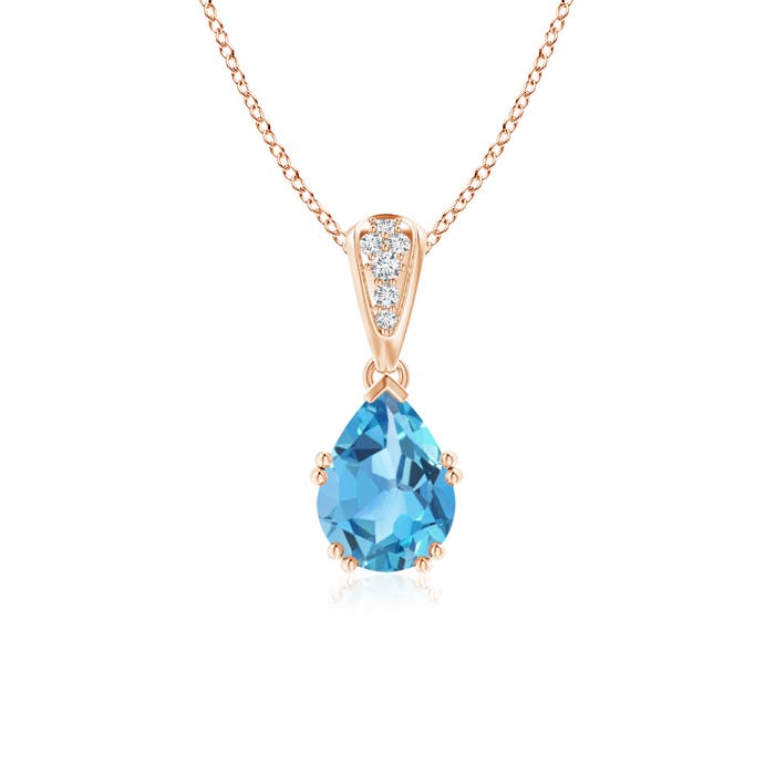 AA - Swiss Blue Topaz / 1.7 CT / 14 KT Rose Gold