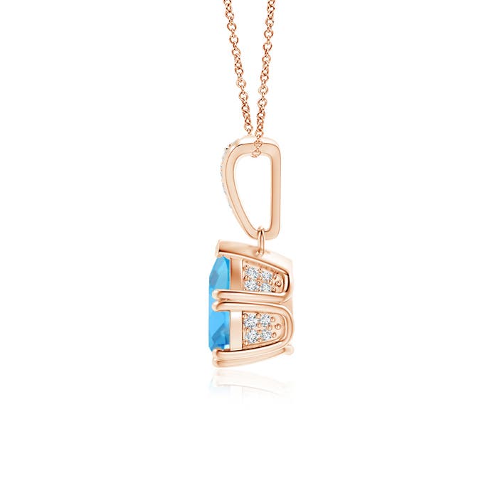 AA - Swiss Blue Topaz / 1.7 CT / 14 KT Rose Gold