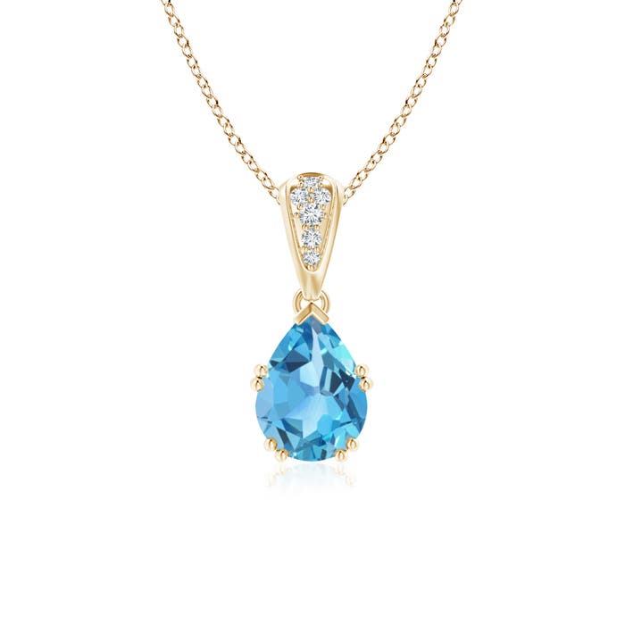 AA - Swiss Blue Topaz / 1.7 CT / 14 KT Yellow Gold