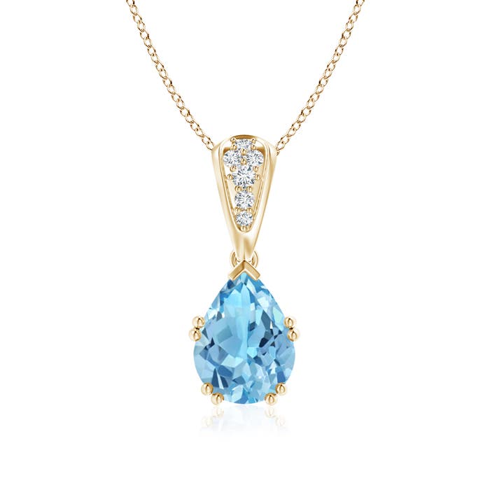 A - Swiss Blue Topaz / 2.16 CT / 14 KT Yellow Gold