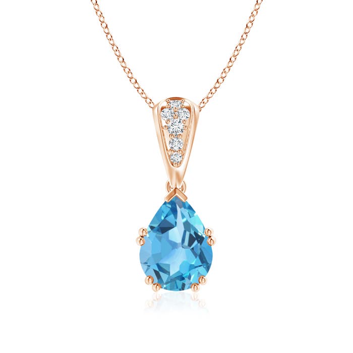 AA - Swiss Blue Topaz / 2.16 CT / 14 KT Rose Gold