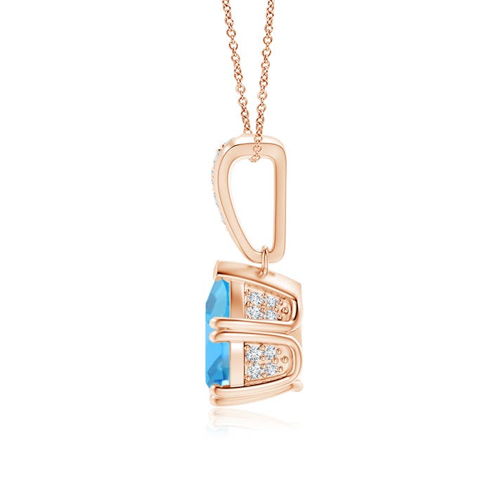 AA - Swiss Blue Topaz / 2.16 CT / 14 KT Rose Gold