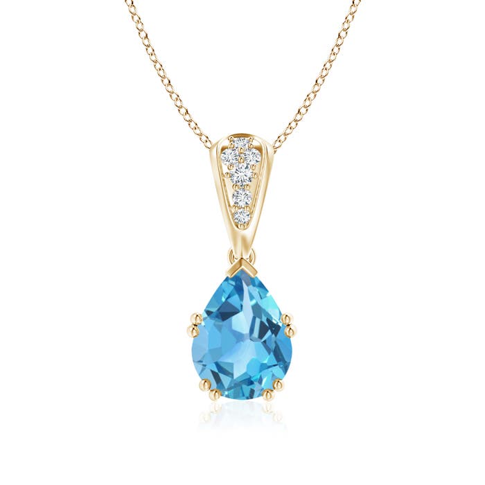 AA - Swiss Blue Topaz / 2.16 CT / 14 KT Yellow Gold