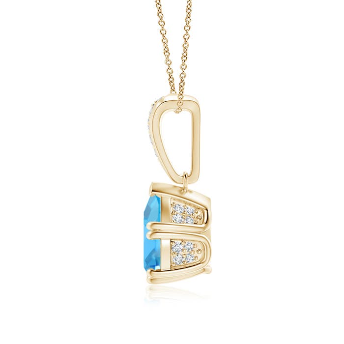 AA - Swiss Blue Topaz / 2.16 CT / 14 KT Yellow Gold