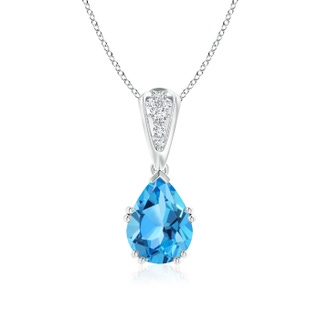 Pear AAA Swiss Blue Topaz