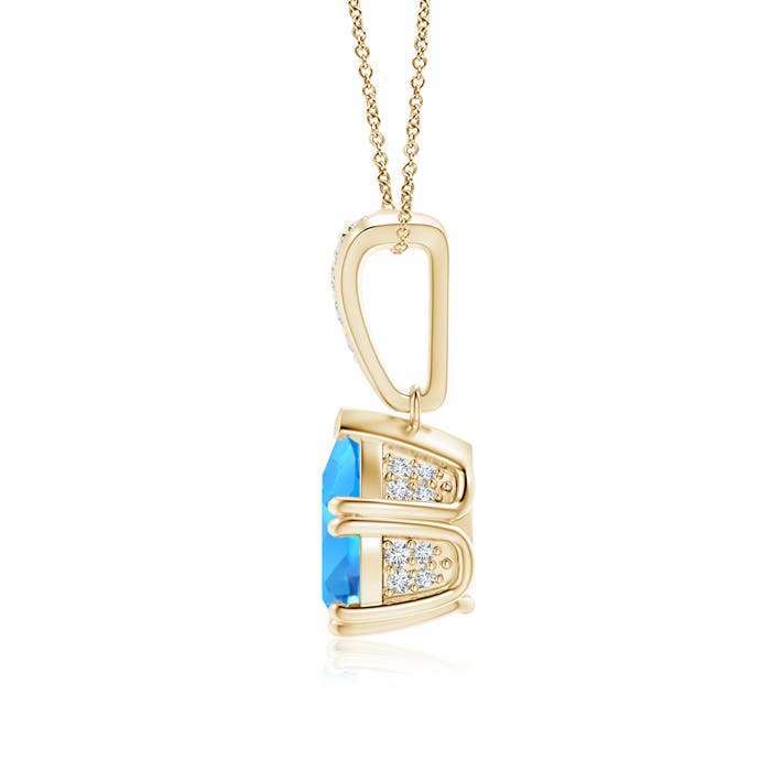 AAAA - Swiss Blue Topaz / 2.16 CT / 14 KT Yellow Gold