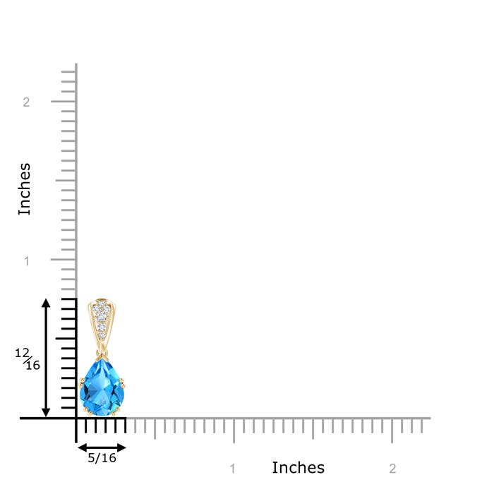 AAAA - Swiss Blue Topaz / 2.16 CT / 14 KT Yellow Gold