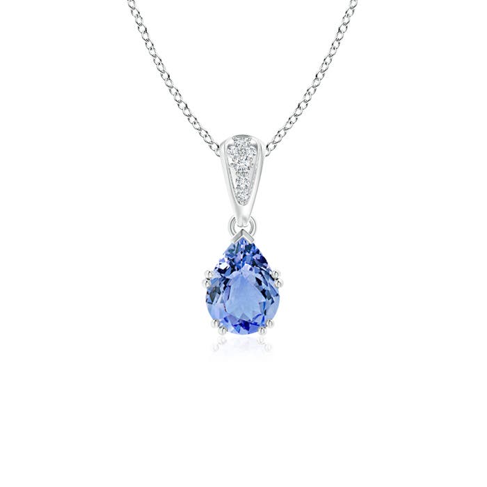 A - Tanzanite / 0.75 CT / 14 KT White Gold