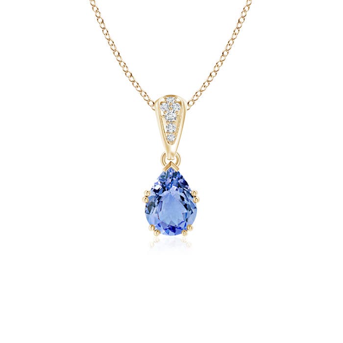 A - Tanzanite / 0.75 CT / 14 KT Yellow Gold