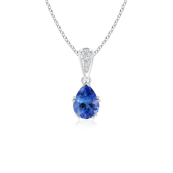 AA - Tanzanite / 0.75 CT / 14 KT White Gold