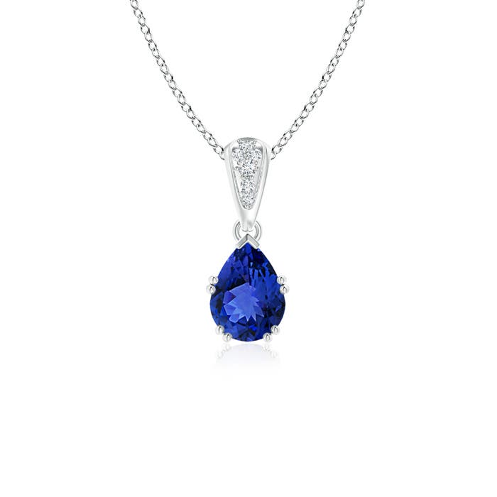 AAA - Tanzanite / 0.75 CT / 14 KT White Gold