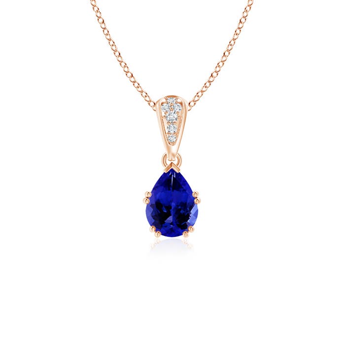 AAAA - Tanzanite / 0.75 CT / 14 KT Rose Gold