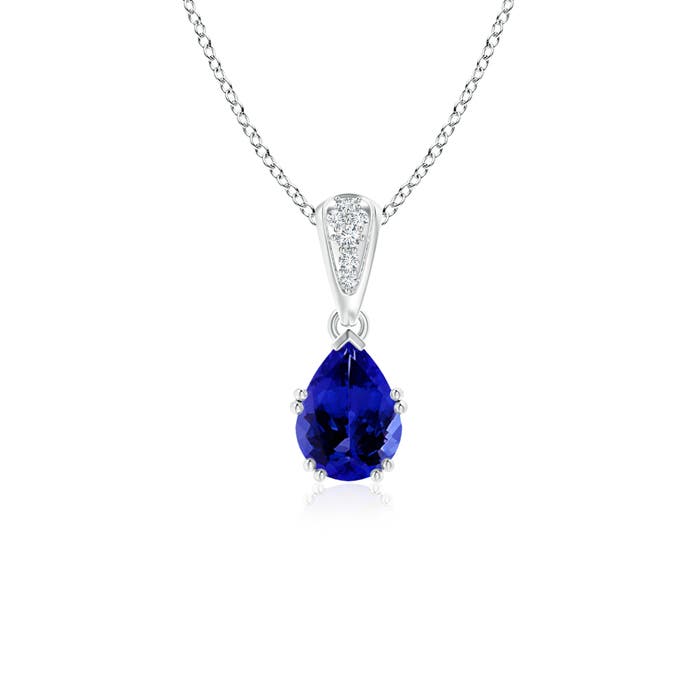 AAAA - Tanzanite / 0.75 CT / 14 KT White Gold